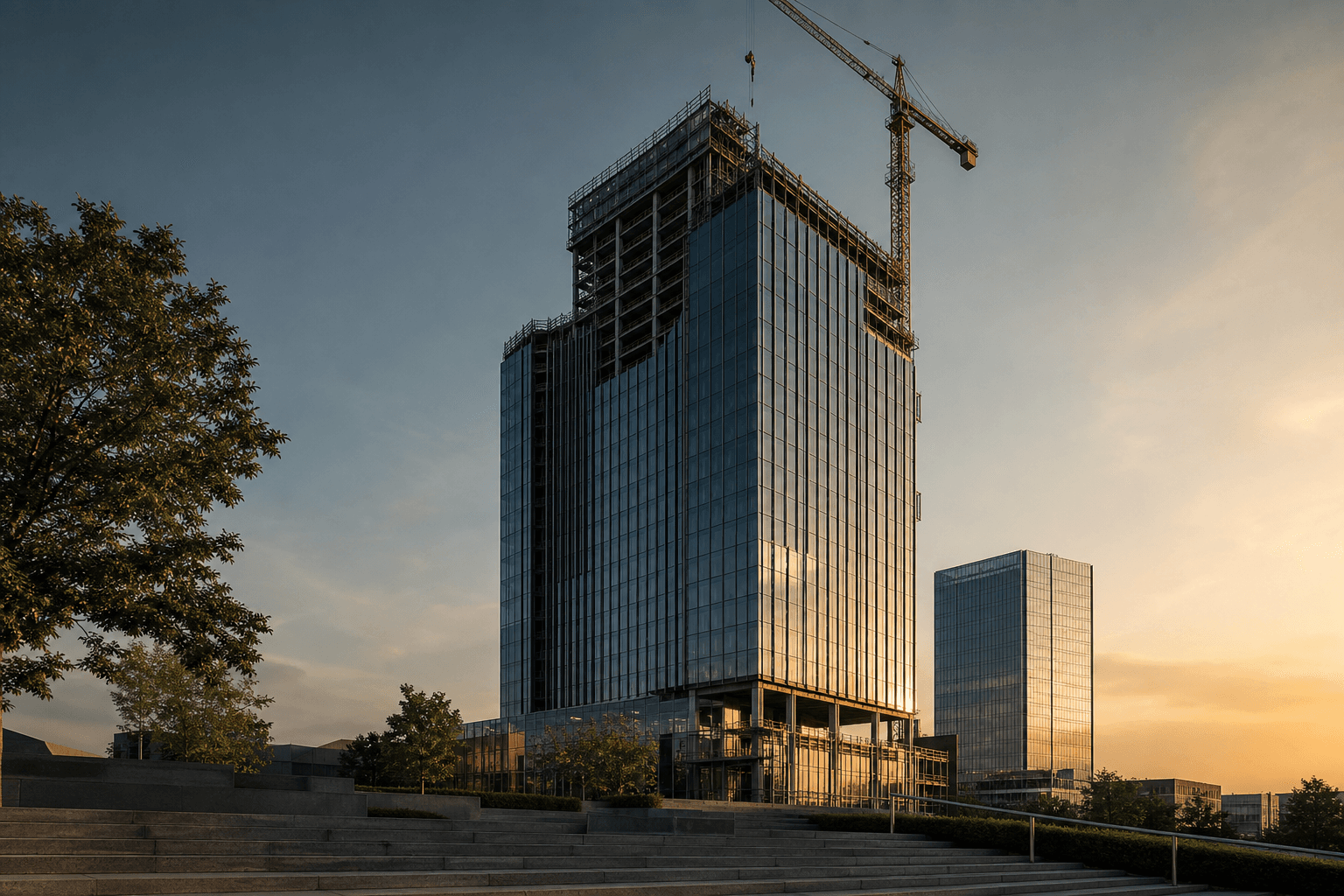 مشروع إنشائي حديث — BSA للاستشارات الهندسية